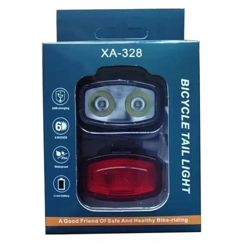 Reducere 14% - Far cu Stop pentru Bicicleta, XA-328, Incarcare prin USB, Z-tools 1 Far cu Stop pentru Bicicleta