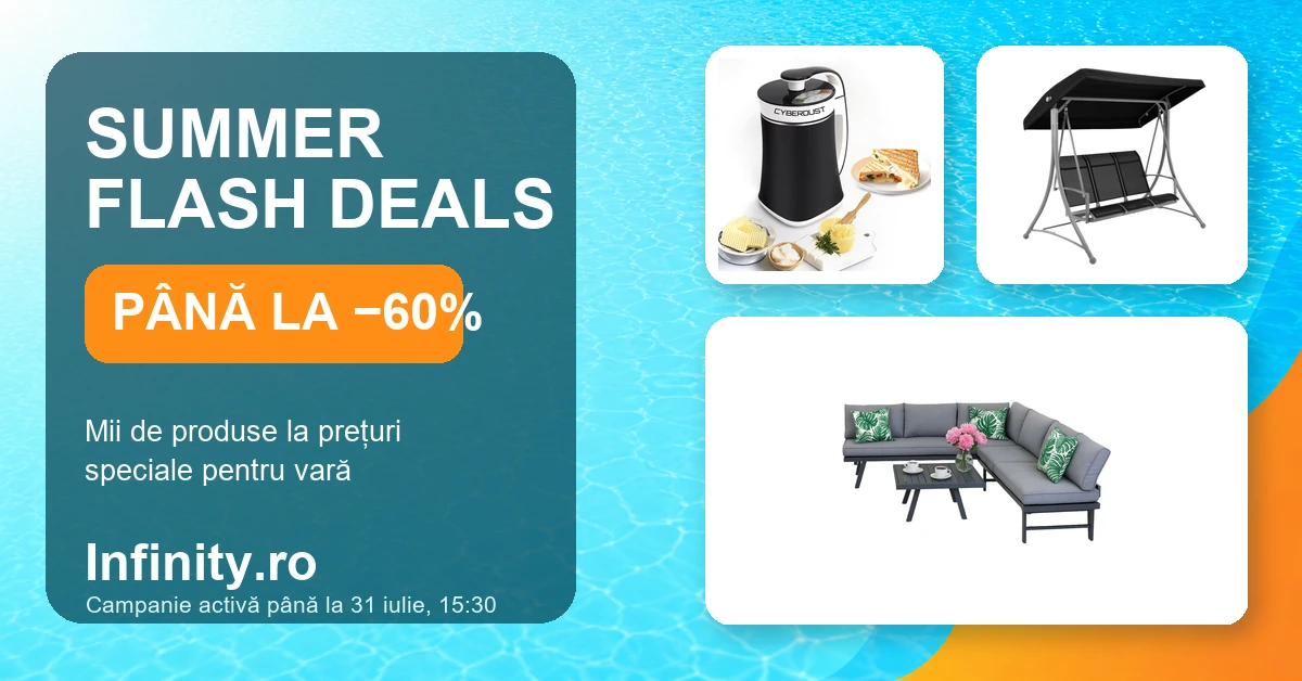 Infinity Summer Flash Deals: produse reale la reduceri de până la 60%