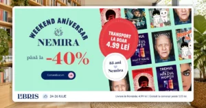 Weekend aniversar Nemira la Libris, cu reduceri de până la 40% și transport de la 4,99 lei