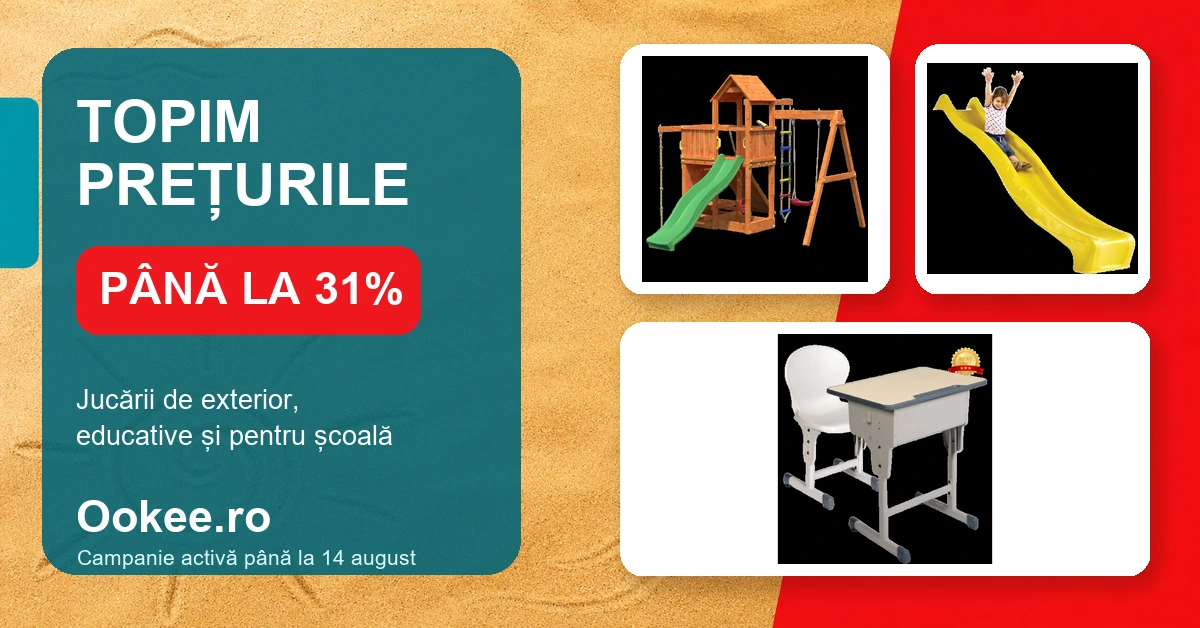 Ookee Topim prețurile: jucării și produse educative cu reduceri de până la 31%