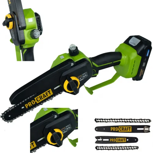 Reducere 10% - Fierastrau cu lant pe acumulator PKA44 PROCRAFT 1 Fierastrau cu lant pe acumulator PKA44 PROCRAFT