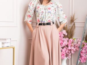 Fusta clos lunga Marissa cu buzunare functionale - Roz