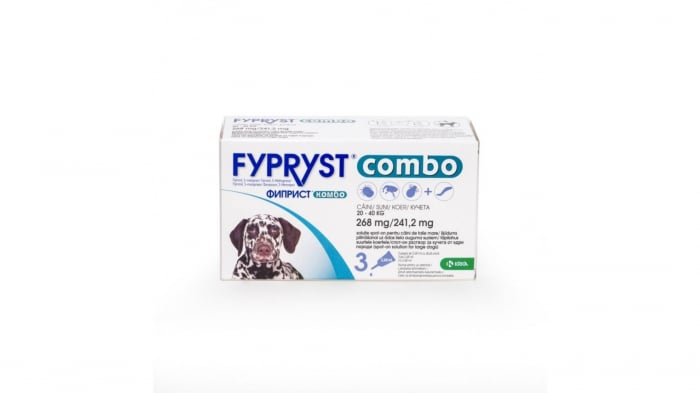 Reducere 65% - Fypryst Combo Dog L 268 mg (20 - 40 kg), 3 pipete - Termen scurt 7-2026 1 Fypryst Combo Dog L 268 mg (20 - 40 kg)