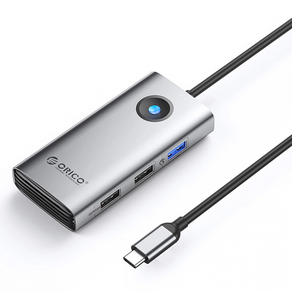 Reducere 14% - Hub USB-C Orico PW11-5P, 1 x USB-A 3.0 - 2 x USB-A - 1 x USB-C - 1 x HDMI, Gri 1 Hub USB-C Orico PW11-5P