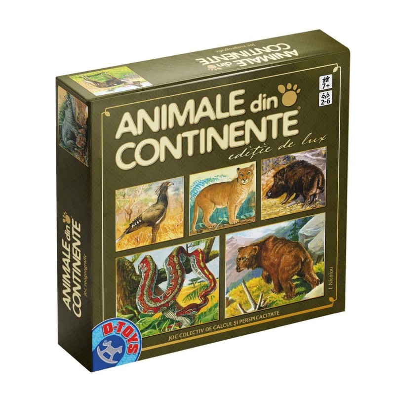 Reducere 14% - Joc Educativ, D-Toys, Animale din Continente, Editia de Lux 1 Joc Educativ