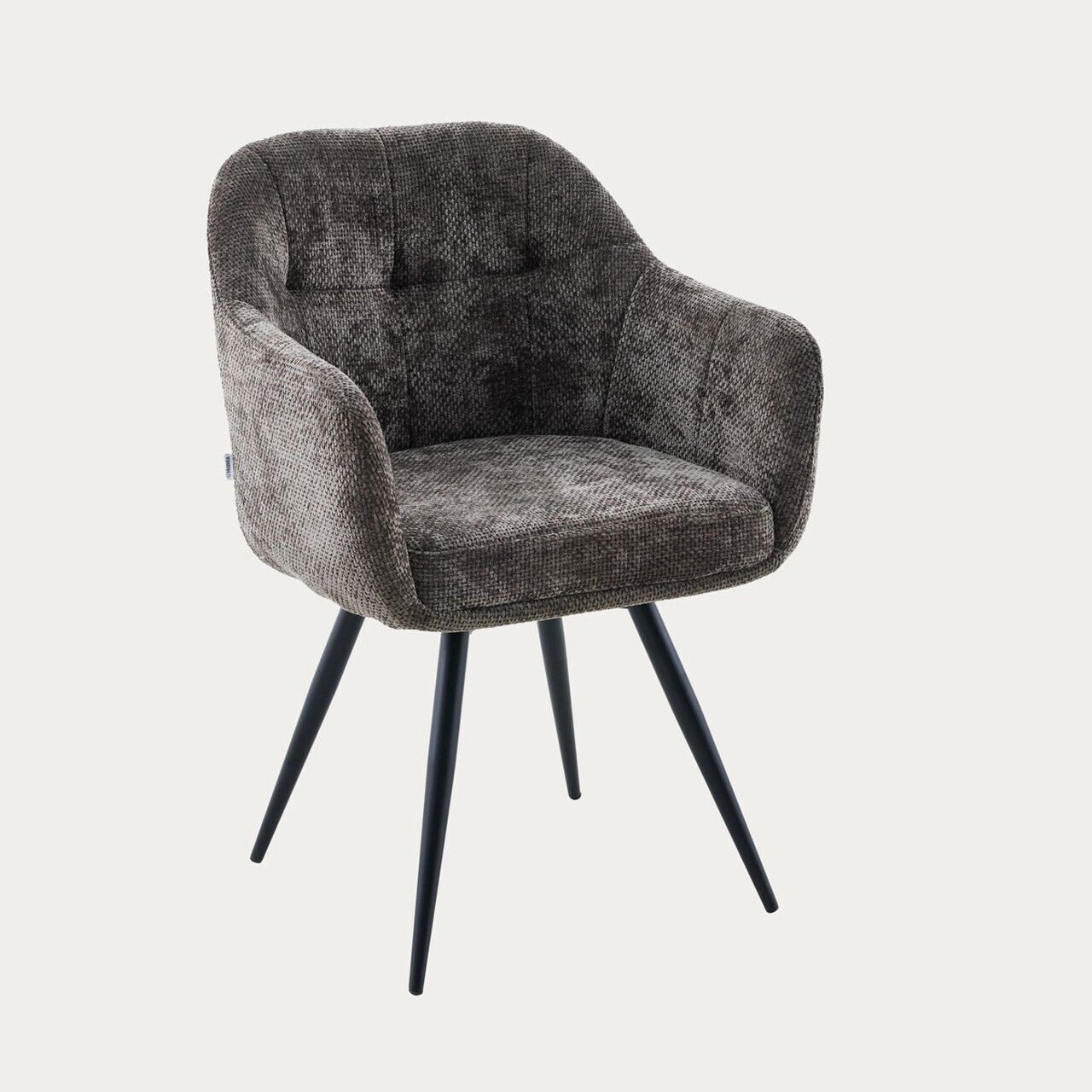 Reducere 47% - Scaun Comodo, Homla, 59x58x84 cm, metal/poliester, maro inchis 1 Scaun Comodo