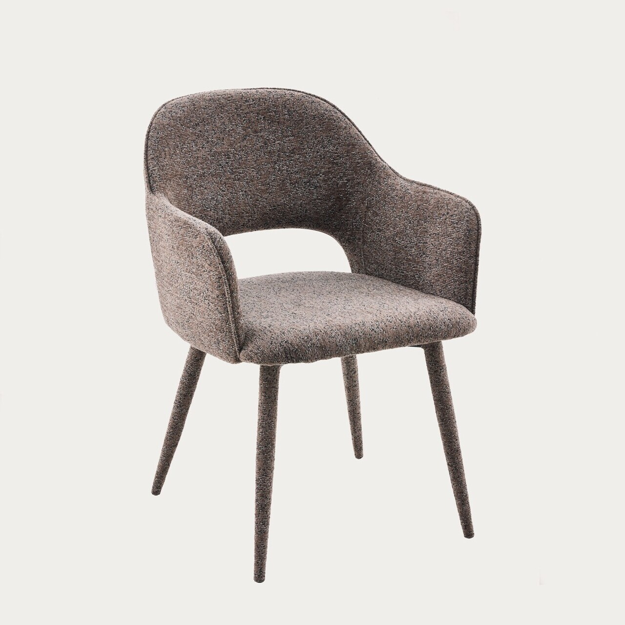 Reducere 49% - Scaun Conte, Homla, 55x62x85 cm, metal/poliester, maro 2 Homla