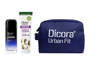 Set apa de toaleta barbati Dicora Urban Fit London 40ml + geanta cosmetica + gel 100ml