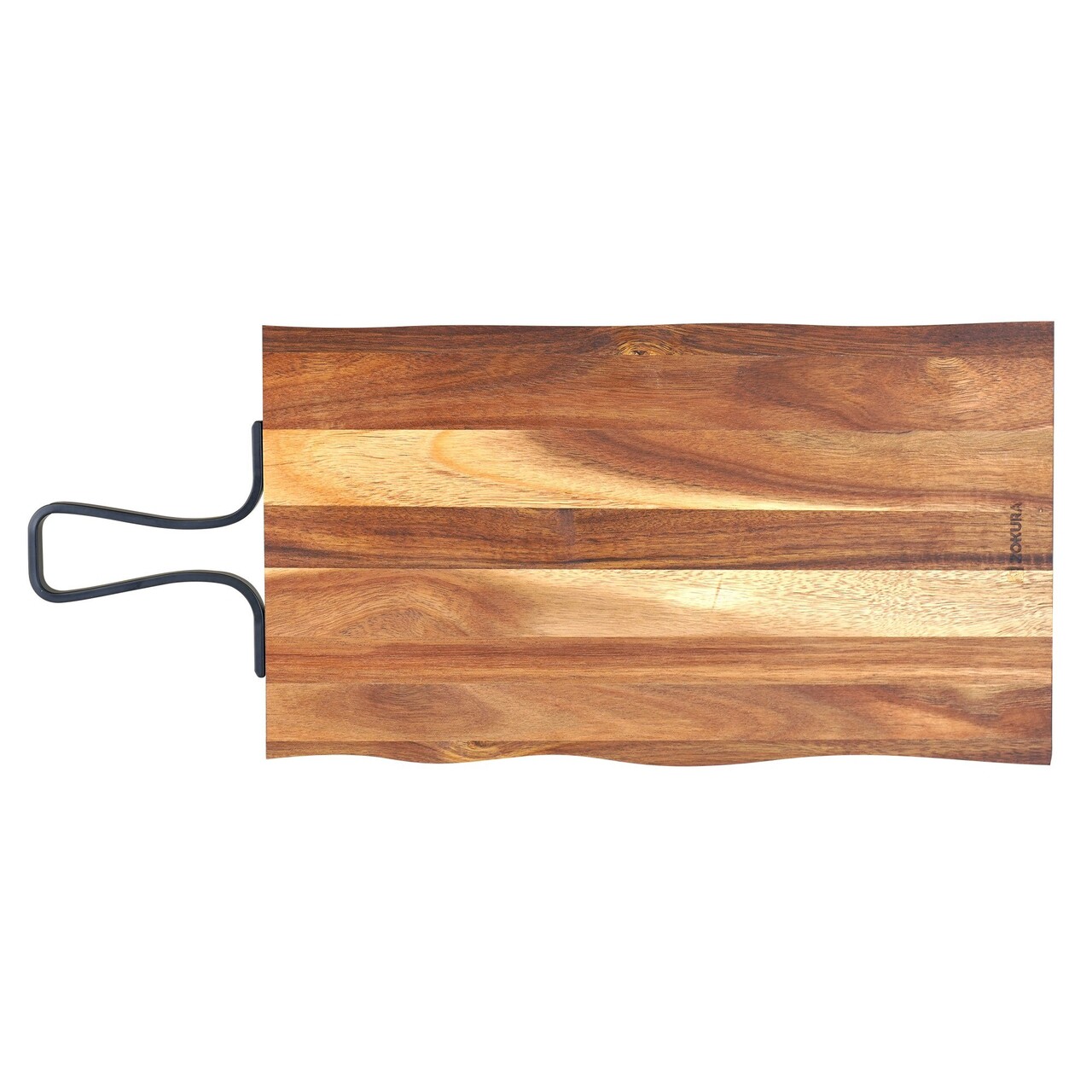 Reducere 50% - Tocator cu maner, din lemn de acacia, 39 x 22 cm, Grosime 1,5 cm - Zokura 2 din lemn de acacia