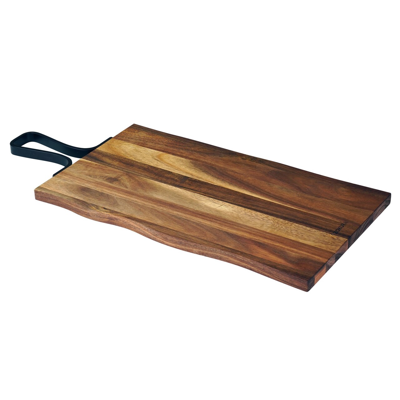 Reducere 50% - Tocator cu maner, din lemn de acacia, 39 x 22 cm, Grosime 1,5 cm - Zokura 1 Tocator cu maner