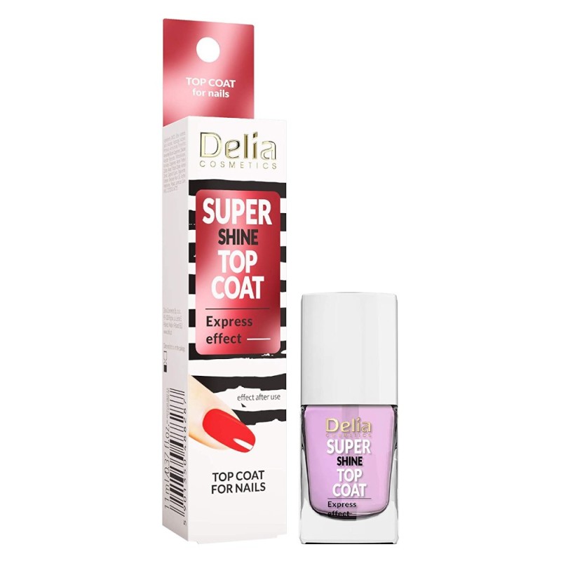 Reducere 14% - Lac de Unghii Delia Cosmetics Super Shine Top Coat, 11 ml 1 Lac de Unghii Delia Cosmetics Super Shine Top Coat