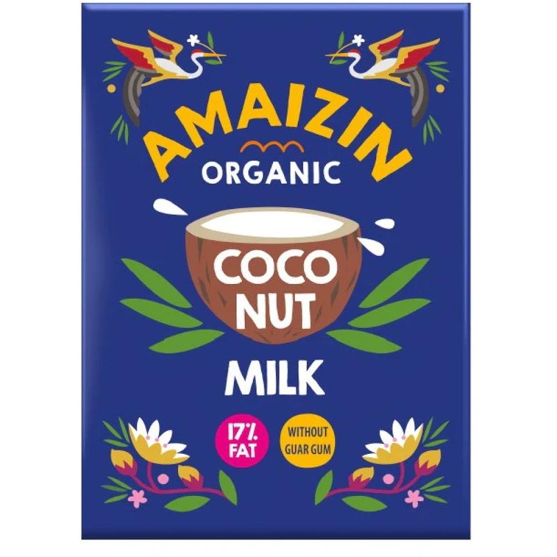 Reducere 14% - Lapte de Cocos Bio, 17% Grasime, Tetra Pack, Amaizin, 500 ml 1 Lapte de Cocos Bio