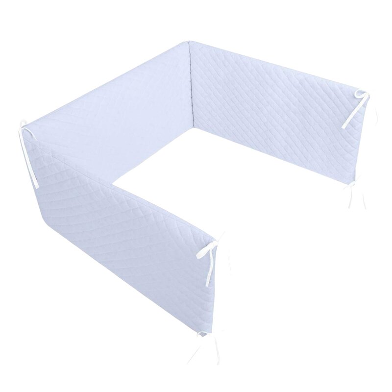 Reducere 57% - Aparatoare pentru patut, MimiNu, Matlasata, Din catifea moale, Cu fermoar, Cu husa detasabila si lavabila, Materiale certificate Oeko Tex Standard 100, 180x30 cm, Blue 1 Aparatoare pentru patut