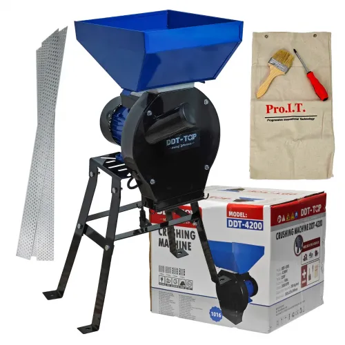Reducere 20% - Moara electrica cu suport din metal pentru cereale si stiulet,Cuva Mare, motor 4.2 kw , 3000 rpm, 320 kg/h 1 Moara electrica cu suport din metal pentru cereale si stiulet