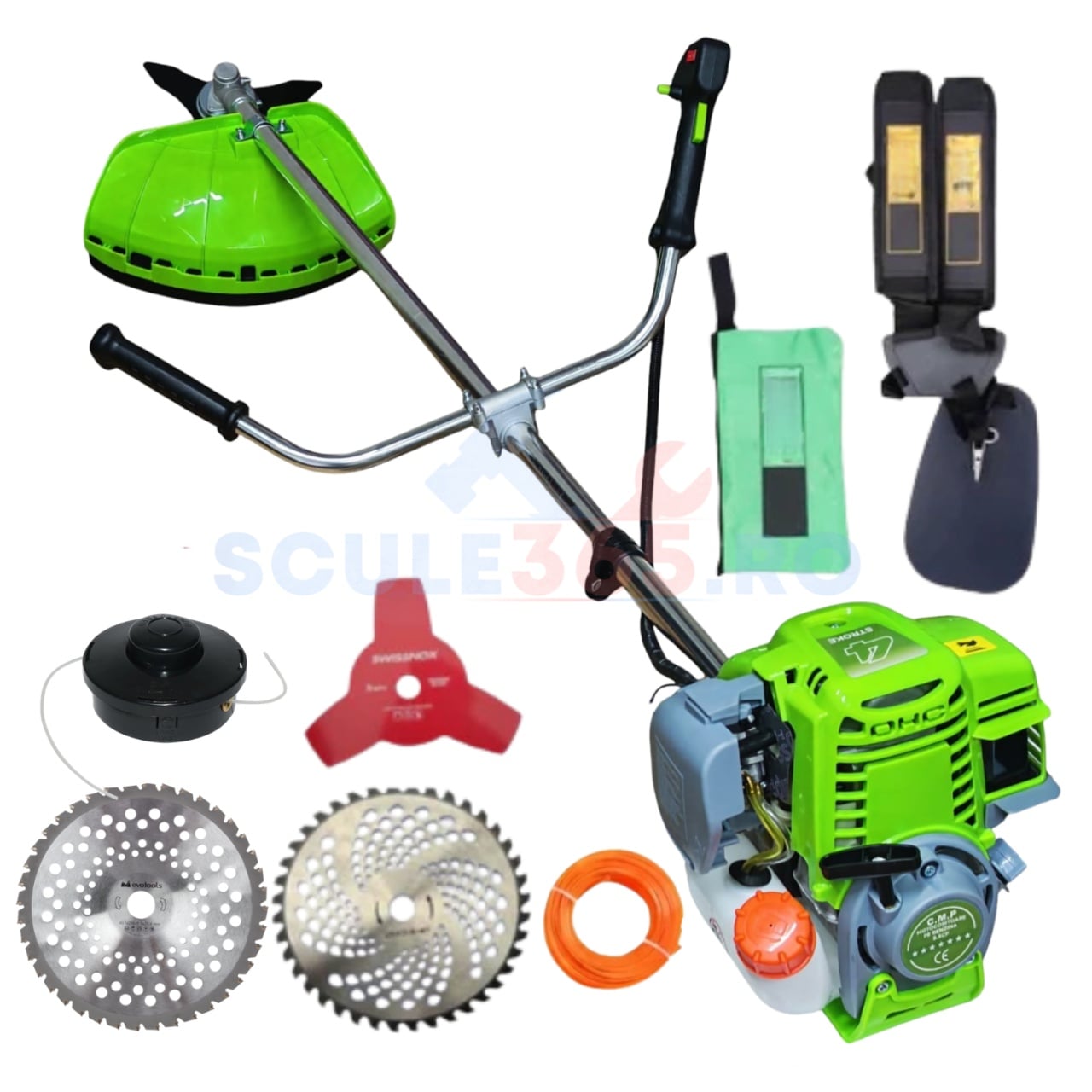 Reducere 27% – Motocoasa pe benzina 4 timpi T5600, 8.5CP, Stromo-CRAFT model 2026, 58cc, 12.000rpm, 6 accesorii incluse BY CAMPION GERMANY 1 Motocoasa pe benzina 4 timpi T5600