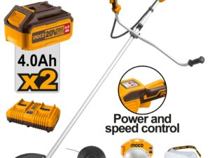 Motocoasa trimmer electric 40V cu 2 acumulatori 4Ah