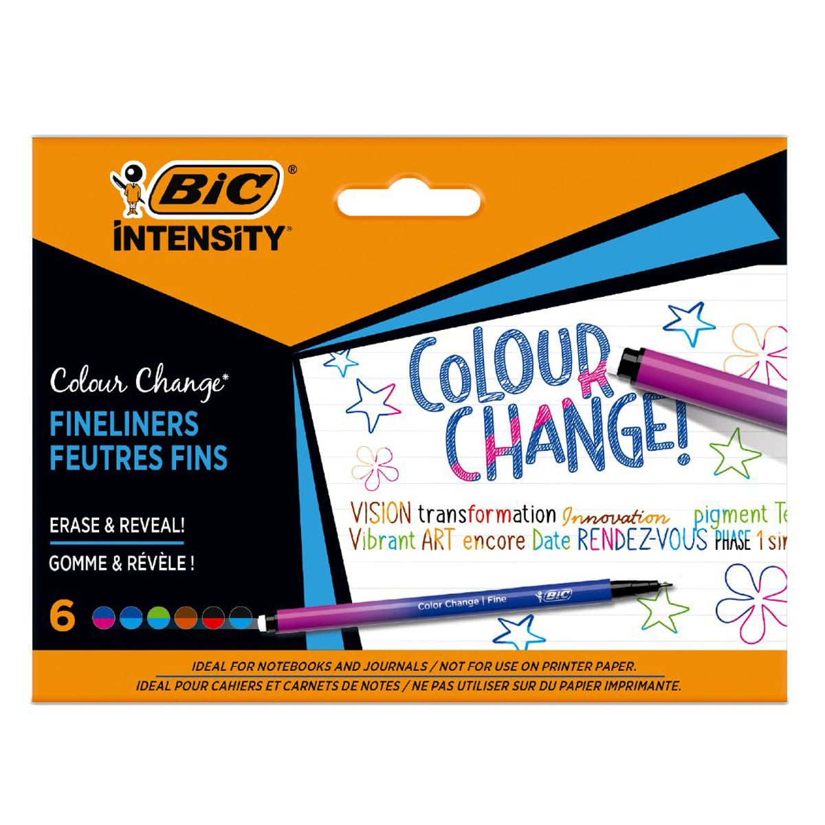 Reducere 50% - Set 6 fineliner, Bic Intensity Color Change 1 Set 6 fineliner