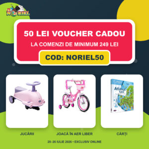 Noriel: voucher de 50 lei cu codul NORIEL50 8 Noriel: voucher de 50 lei cu codul NORIEL50 pentru jucării, jocuri și cărți