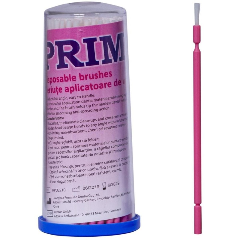 Reducere 14% - Periute Aplicatoare de Unica Folosinta Prima, Roz, 50 x 110 mm, 100 Bucati 1 Periute Aplicatoare de Unica Folosinta Prima