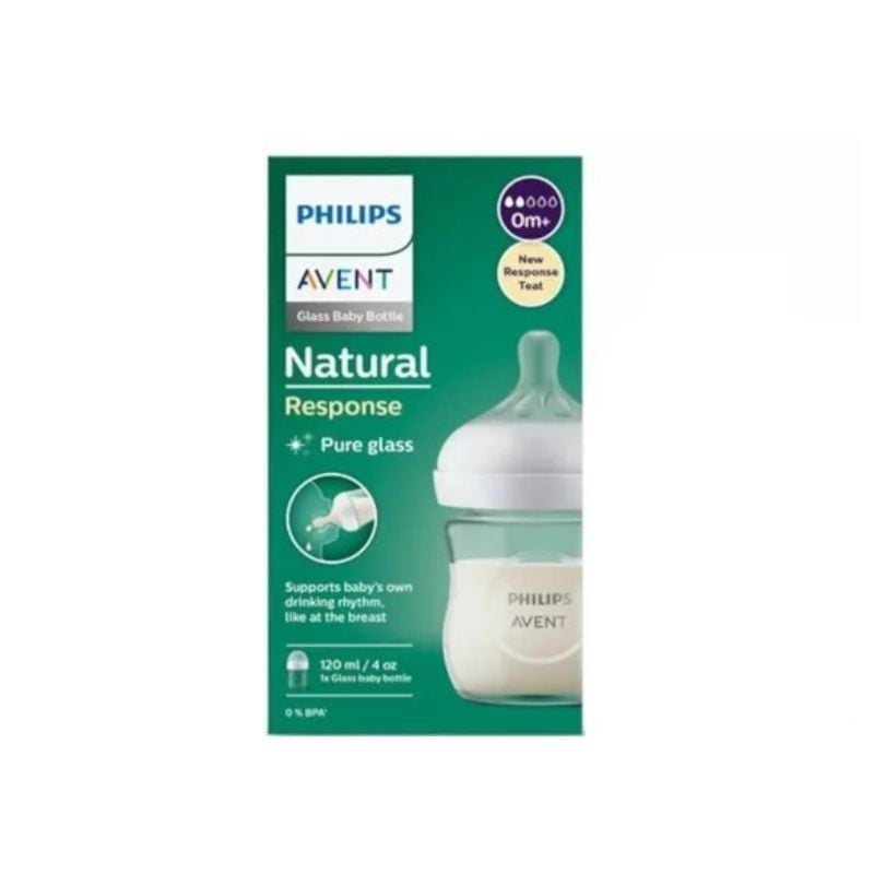 Reducere 25% - Biberon din sticla Natural Response, 0 luni +, 120 ml, Philips Avent 1 Biberon din sticla Natural Response