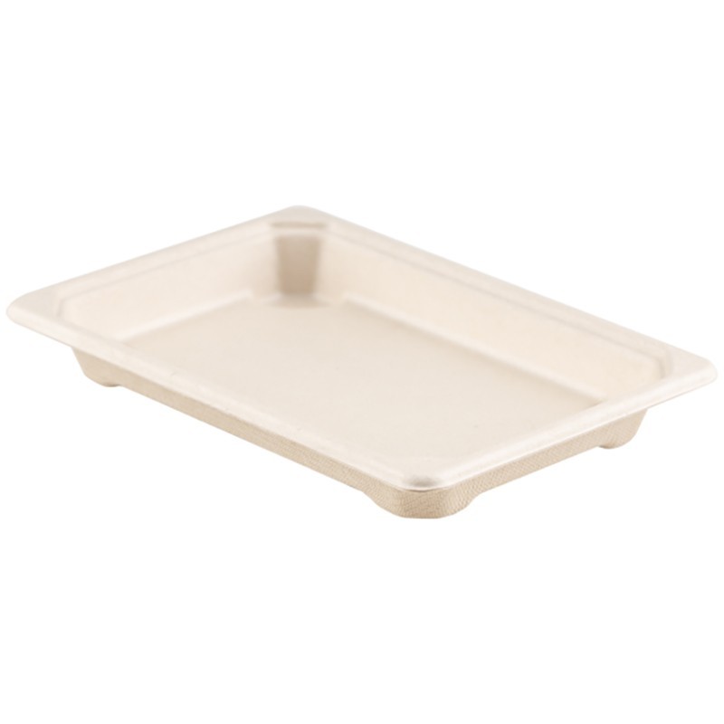 Reducere 14% - Platouri Biodegradabile, Compostabile, Trestie natur 17x12 cm 125 buc 1 Platouri Biodegradabile