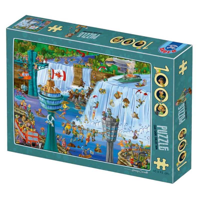 Reducere 14% - Puzzle 1000 Piese D-Toys, Cartoon Cascada Niagara 1 Puzzle 1000 Piese D-Toys