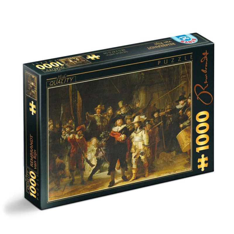 Reducere 14% - Puzzle 1000 Piese D-Toys, Rembrandt van Rijn, Rondul de Noapte 1 Puzzle 1000 Piese D-Toys