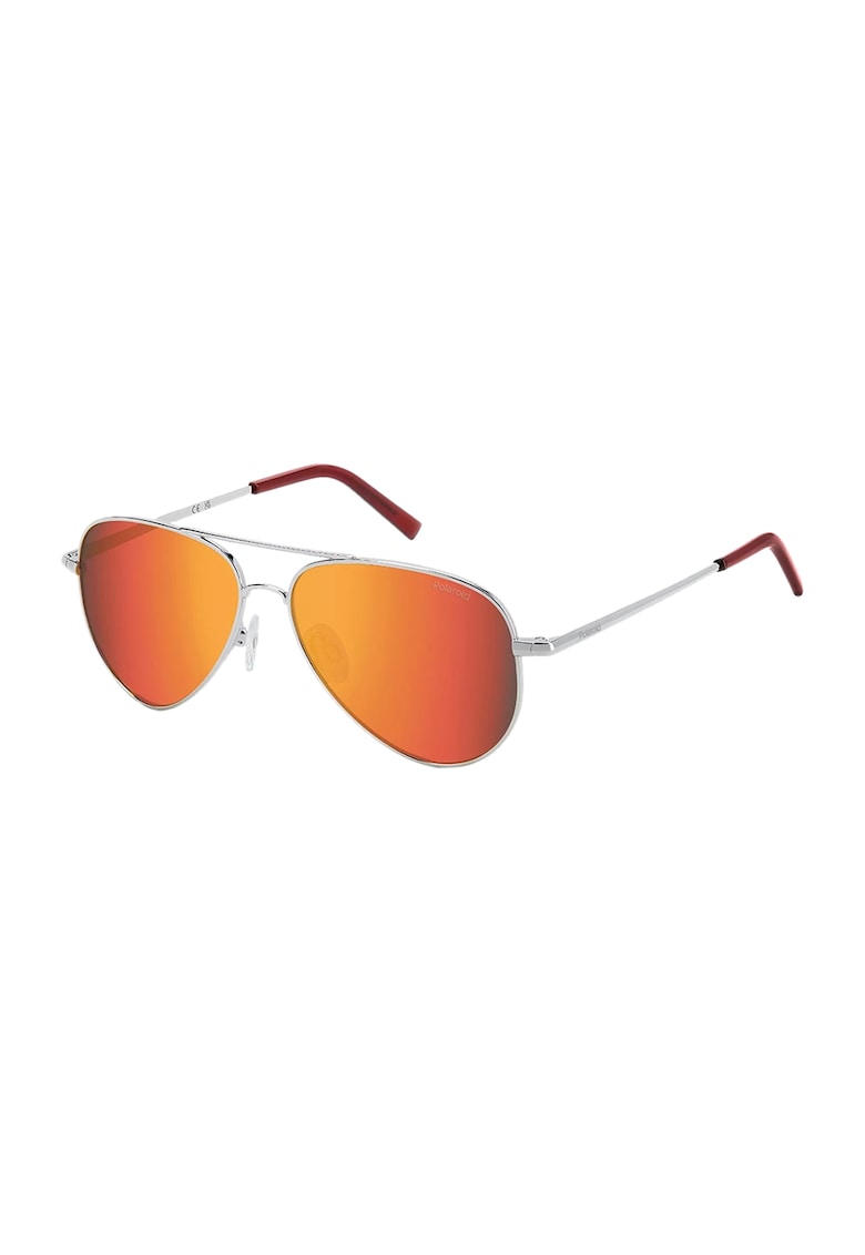 Reducere 42% - Ochelari de soare aviator - Visiniu/Argintiu 1 Ochelari de soare aviator - Visiniu/Argintiu