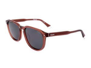 Ochelari de soare cu lentile polarizate si logo - Maro cognac