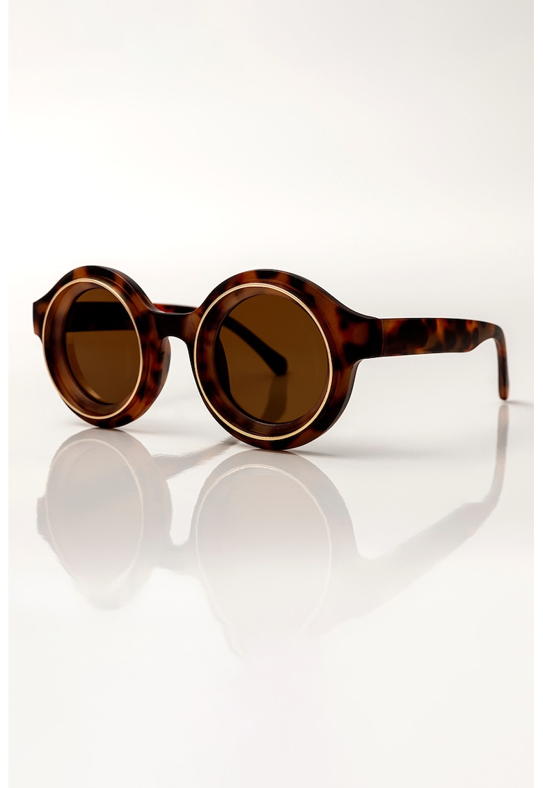 Reducere 71% - Ochelari de soare rotunzi Zoe - Negru/Maro 1 Ochelari de soare rotunzi Zoe - Negru/Maro