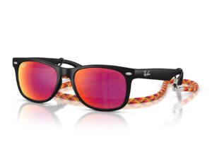 Ochelari de soare wayfarer cu logo discret - Midnight Black/Argintiu