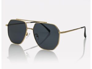 Ochelari de soare aviator unisex cu lentile polarizate - Auriu