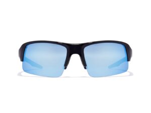 Ochelari de soare wrap cu lentile oglinda - Negru