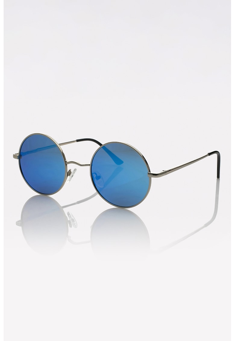 Reducere 79% - Ochelari de soare rotunzi unisex cu lentile polarizate - Argintiu 1 Ochelari de soare rotunzi unisex cu lentile polarizate - Argintiu