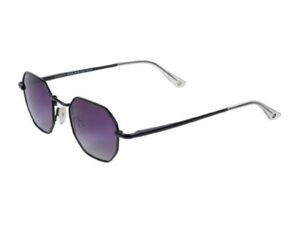Ochelari de soare hexagonali cu rama metalica - Negru