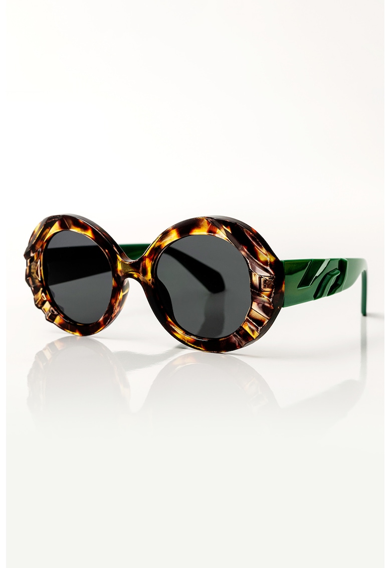 Reducere 77% - Ochelari de soare rotunzi Ellie - Verde/Negru 1 Ochelari de soare rotunzi Ellie - Verde/Negru