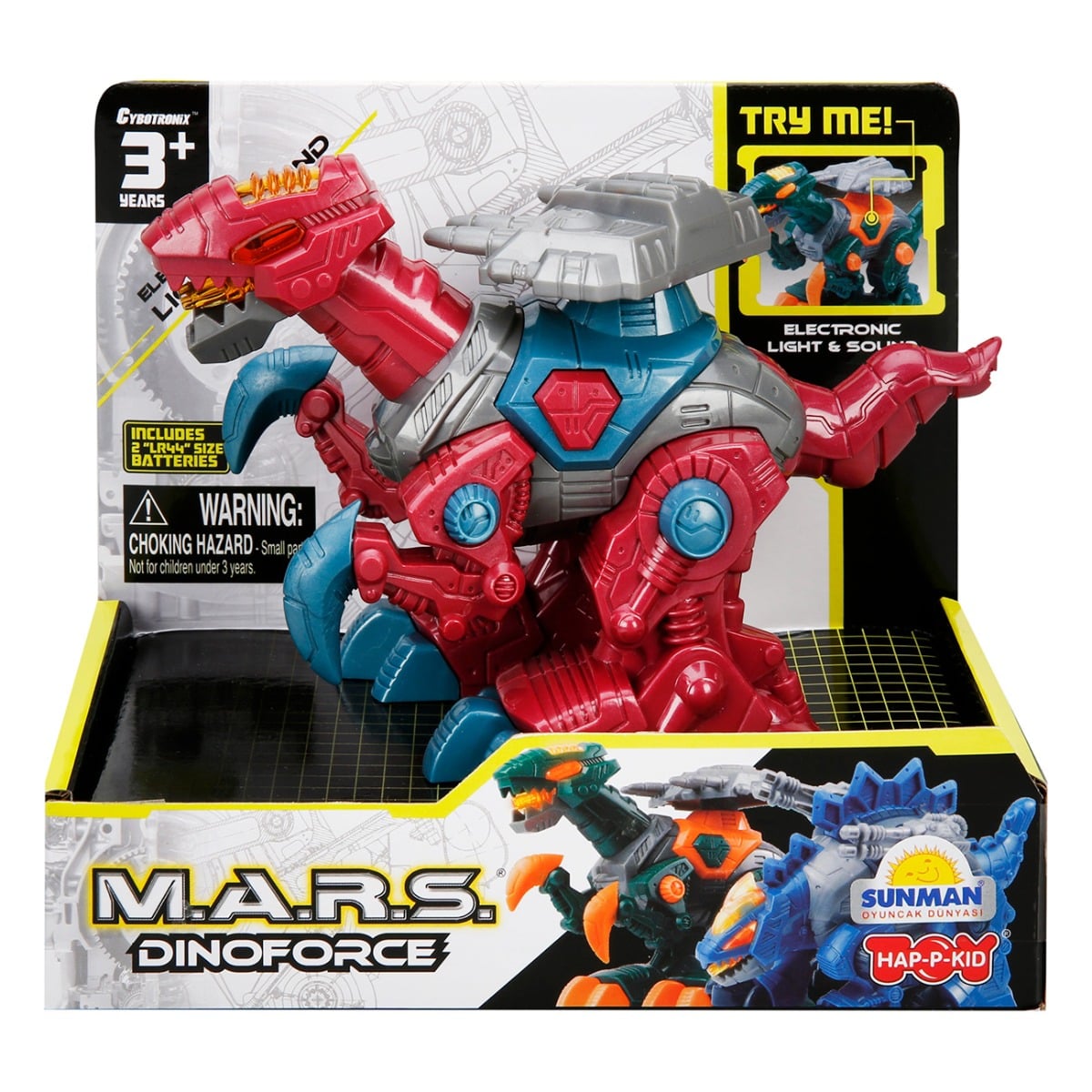 Reducere 50% - Dinozaur cu lumini si sunete, Happy Kid, M.A.R.S. 14 cm, Rosu 1 Dinozaur cu lumini si sunete