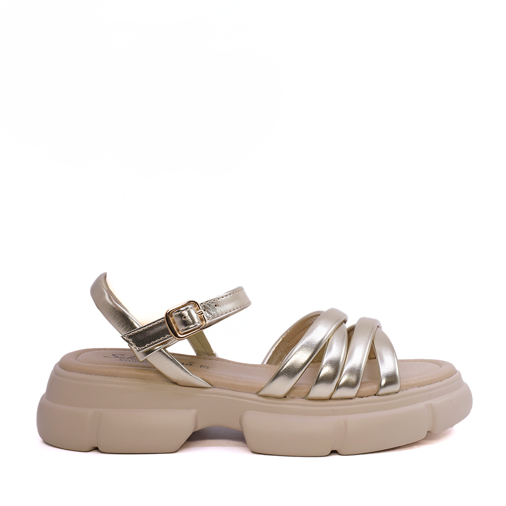 Reducere 50% - Sandale femei Solo Donna aurii din sintetic 2547DS8679AU 1 Sandale femei Solo Donna aurii din sintetic 2547DS8679AU