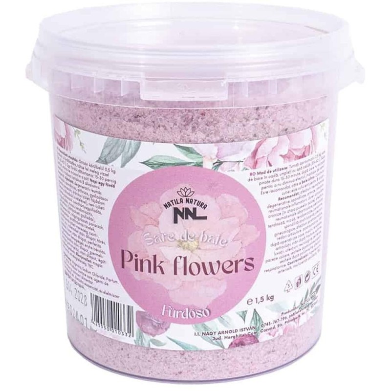Reducere 14% - Sare de Baie, Aroma de Pink Flowers, Galetusa 1.5 kg 1 Sare de Baie