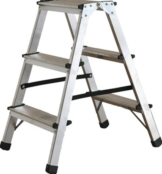 Reducere 33% - Scara aluminiu dubla 3+3 trepte, 58cm, 150kg, ROTOR KMH1203 1 Scara aluminiu dubla 3+3 trepte