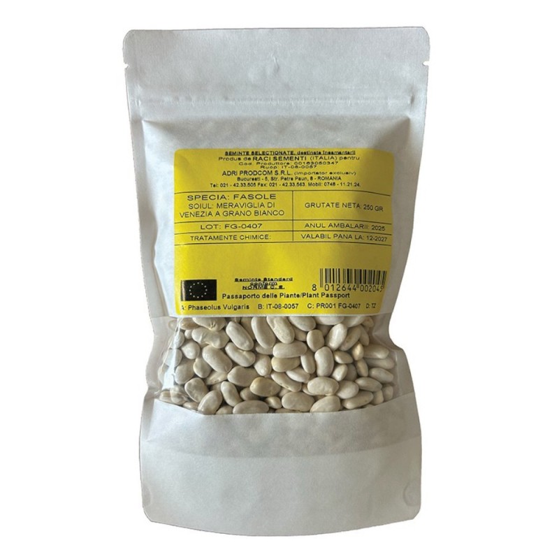 Reducere 14% - Seminte de Fasole Galbena Lata Urcatoare, 250 g, Raci Sementi 1 Seminte de Fasole Galbena Lata Urcatoare