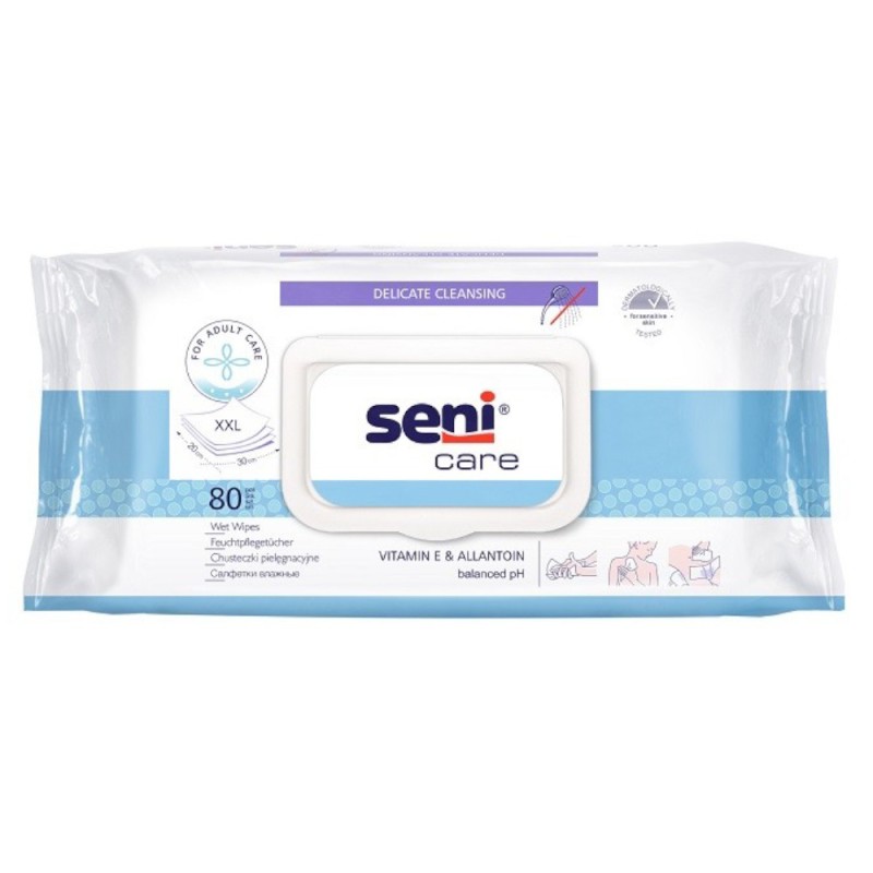 Reducere 14% - Servetele Umede Igienice Incontinenta cu Capac Seni Care Vitamina E si Alantoina, 80 Bucati 1 Servetele Umede Igienice Incontinenta cu Capac Seni Care Vitamina E si Alantoina