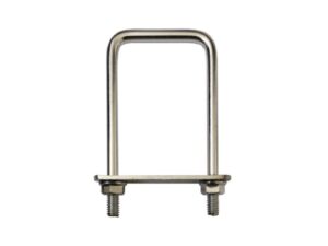 Set 10 x Brida Otel Rotund 120 x 80 mm Tip U Fixare Panouri Gard Stalp Rectangular Zincat