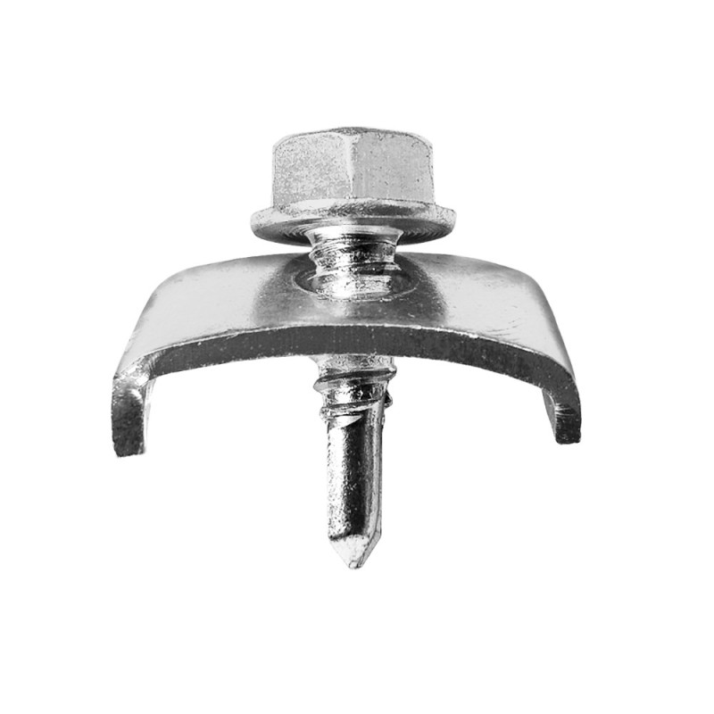 Reducere 18% - Set 100 x Clema Fixare Gard Bordurat pentru Stalpi Rotunzi, 6.3 x 25 mm, DIN 7504K, Zincat 1 Set 100 x Clema Fixare Gard Bordurat pentru Stalpi Rotunzi