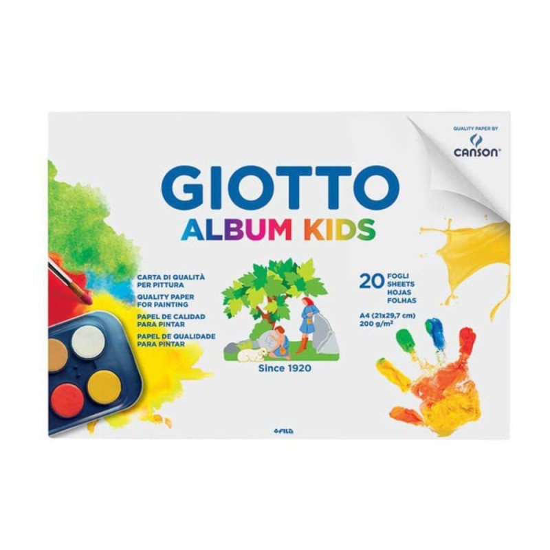 Reducere 25% - Set 2 x Bloc Pictura Album Kids Giotto, 21 x 29.7 cm, 200 g/mp 1 Set 2 x Bloc Pictura Album Kids Giotto