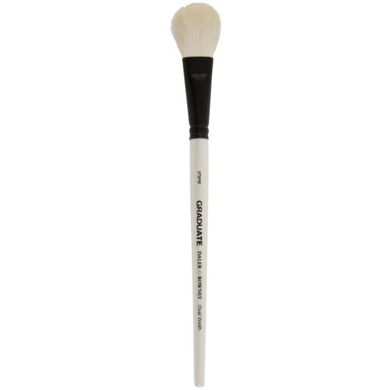 Reducere 25% - Set 2 x Pensula Tip Mop cu Fir de Capra Oval Wash Graduate Daler Rowney, 3/4 Inch 1 Set 2 x Pensula Tip Mop cu Fir de Capra Oval Wash Graduate Daler Rowney