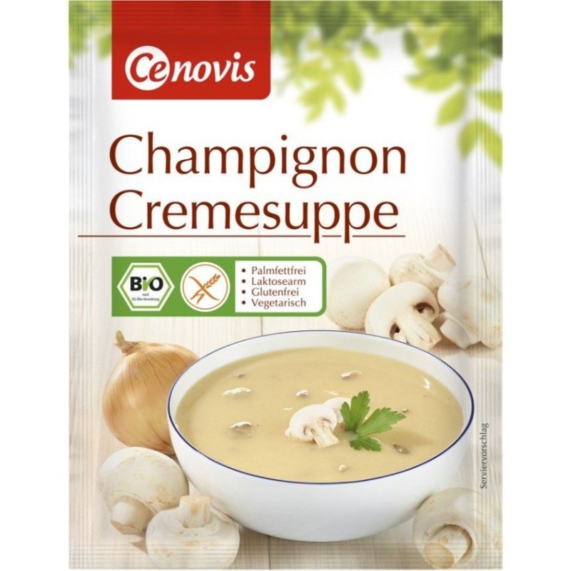 Reducere 19% - Set 2 x Supa Crema Bio de Ciuperci Champignon, 60 g, Cenovis 1 Set 2 x Supa Crema Bio de Ciuperci Champignon