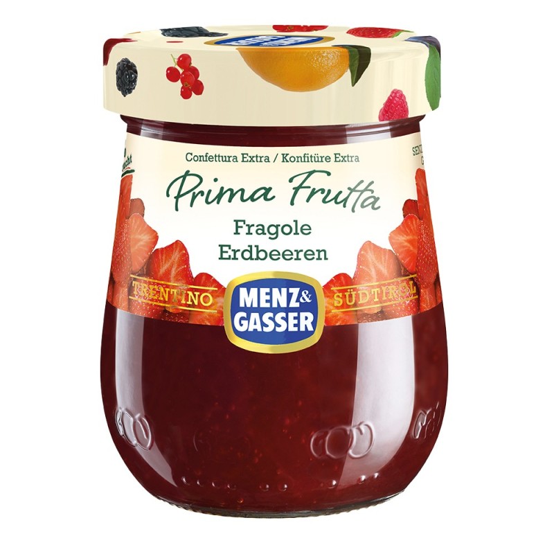 Reducere 19% - Set 3 x Gem de Capsuni 50% Fructe, Menz and Gasser, 340 g 1 Set 3 x Gem de Capsuni 50% Fructe