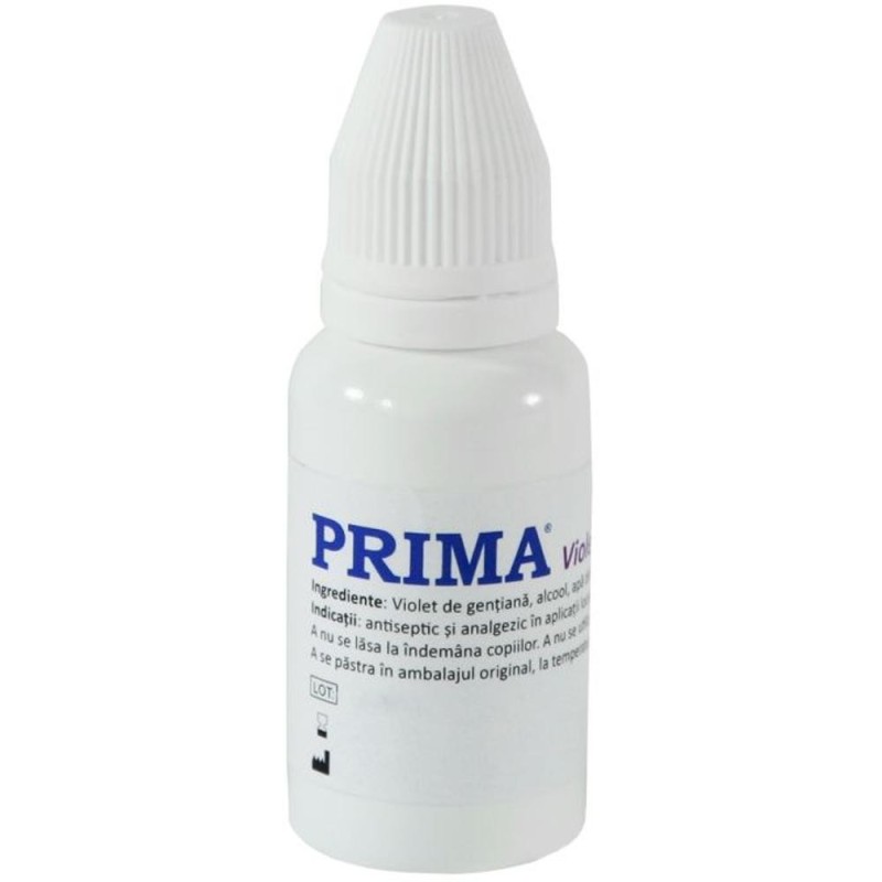 Reducere 14% - Set 3 x Violet de Gentiana 1%, Antiseptic si Antifungic, pentru Uz Extern, Prima, 25 g 1 Set 3 x Violet de Gentiana 1%
