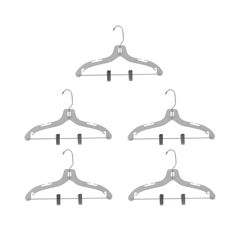 Reducere 14% - Set 5 Umerase pentru Haine, 43 x 25 x 1.10 cm, din Plastic si Metal, Grunberg 1 Set 5 Umerase pentru Haine
